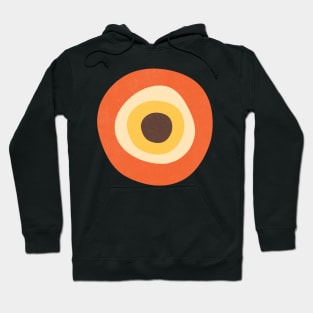 Evil Eye Orange Brown Mid Century Modern Retro Hoodie